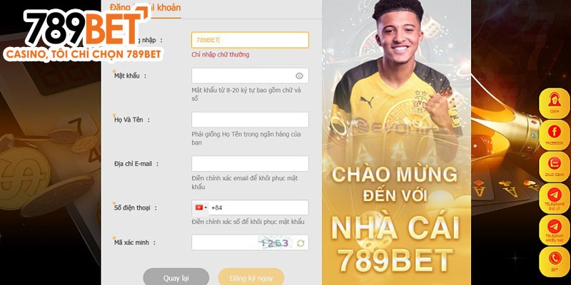 Cách đăng ký 789BET bằng thiết bị PC